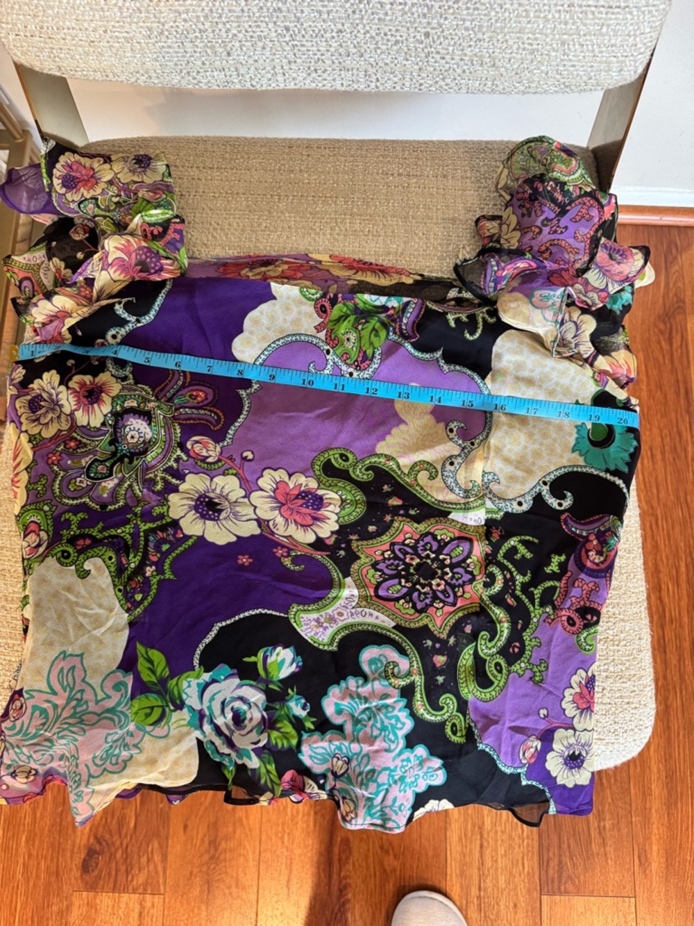 Vintage Late 90s/Early 2000s MIXIT 100% Silk 2-Piece Top and Skirt Set - Picture 12 of 15